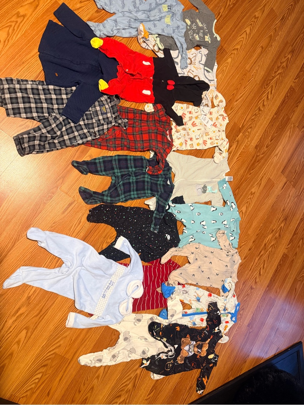 Mixed Baby Sleepers & Onesies Lot - Assorted Colors
